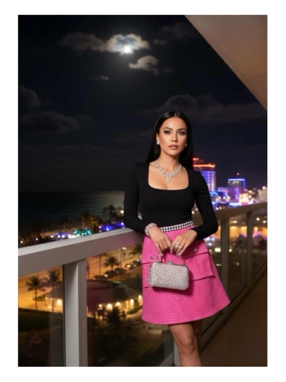 new Ostwald Helgason 𑁍 Fashion Forward Rosette A Line Skirt 𑁍 Barbie Pink 𑁍 2